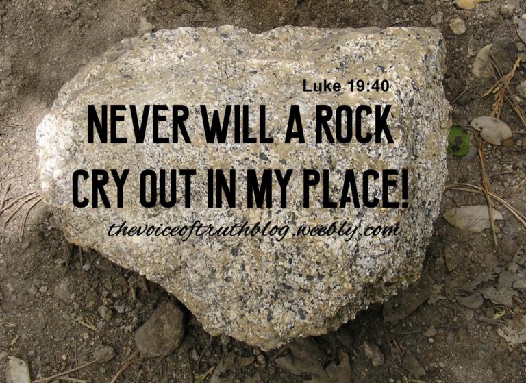 Bible Study 1/29 What does it mean that “the rocks will cry out” in